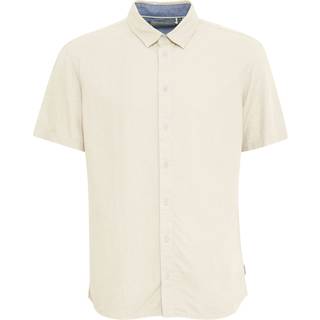 Blend Bobby Herre Kortærmet skjorte i hørmix - Bleached Sand - XL