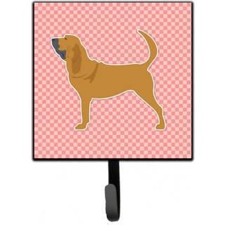 """" Caroline's Treasures Bloodhound Checkerboard Pink Leash eller Key Holder BB3584SH4 Lille multicolor """"