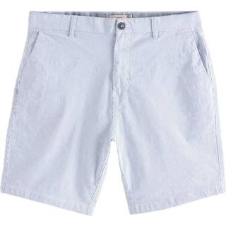 Next Light Blue Straight Fit Seersucker Stripe Chino Shorts