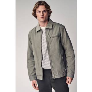 Next Sage Green Canvas Worker Jacket with Corduroy Collar