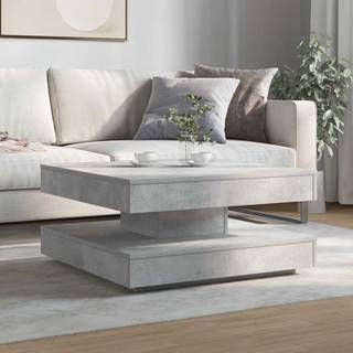 sofabord 360 grader drejeligt 70x70x34,5 cm betongrå