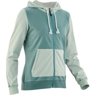 Edelrid Women's Bege Zip Hoody Hoodie Damer størrelse S farve turkis