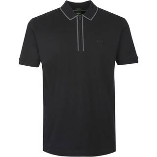 BOSS Philix Tape Polo Shirt in Black | BOSS | Norton Barrie | - S