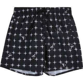 Boys Swim Shorts - CK Monogram - Black - 10-12