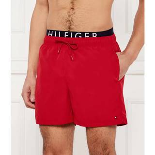 Tommy Hilfiger Herren Badeshorts rot Mikrofaser unifarben