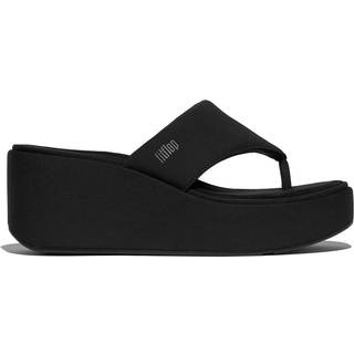 FitFlop FitFlop Platfforms Wedge Toe Post Black Sandals