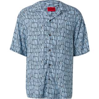 HUGO Espino Short Sleeve Shirt Blue