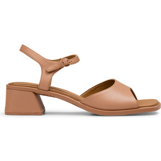 Campertil kvinder. K201734-006 Kora sandaler i nudefarvet læder (37), 3-5 cm, Spænder, Casual, Hudfarvet, Bæredygtig