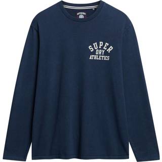 Superdry Superdry Blue Athletic Essentials Long Sleeve 100% Cotton Top