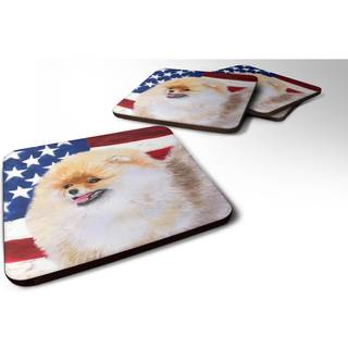 """" Caroline's Treasures Pomeranian Patriotic Decorative Coasters multicolor """"
