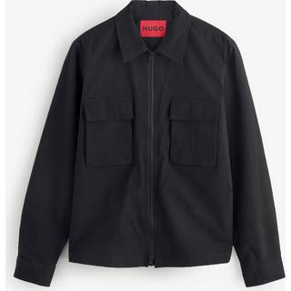 HUGO Herren Overshirt schwarz unifarben
