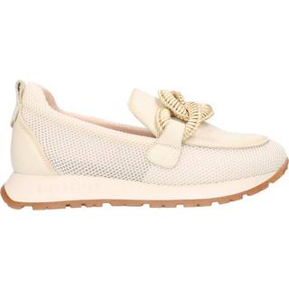 Hispanitastil kvinder. HV254065 Beige Kansas-mokkasiner i læder (40), Fast, 1-3 cm, Ingen, Casual