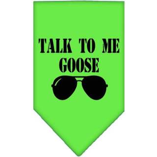 Prata med mig gåsskärm tryck husdjur bandana lime grön stor