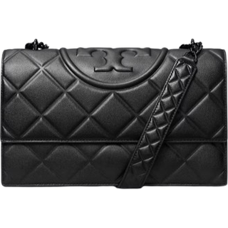 Tory Burch Tory Burch Black Fleming Soft Grain Small Convertible Shoulder Bag