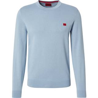 Sweater i bomuld med rødt logomærke