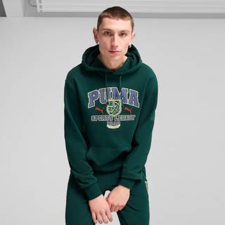 Men&#39;s Puma SPORTS LEGACY Graphic Hoodie, Green, Size M, Clothing - Dark Myrtle - M