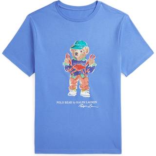 Polo Ralph Lauren Polo Ralph Lauren Blue Polo Bear Graphic Print Cotton Jersey T-Shirt