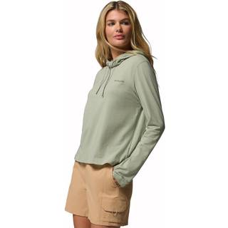 Columbia Women's Sun Trek Hoodie II Funktionsshirt Damer størrelse L farve rød