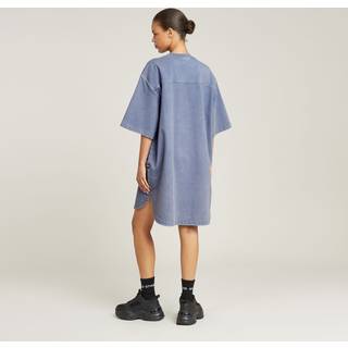 Balloon Loose Sweater Dress - Light blue - Women