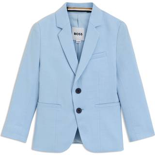 BOSStil drenge. J52068 Blazer i blåt stretchstof (10años= 138cm), Casual, Polyester, børnetøj