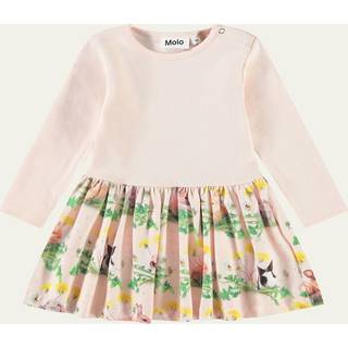 Molo Carel Long-Sleeved Dress Bunnies United 98 cm  Lyserød  98 cm  kvinde