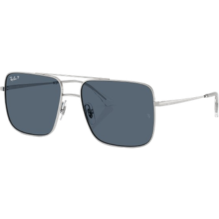 Ray - Ban Unisex RB3758 ARI 003/2V Solbriller Metal Sølv Blå Firkantet Polariseret - Sølv