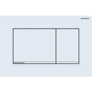 Geberit Sigma 20 Square betjeningsplade i hvid matlakeret / krom