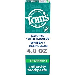 Toms af Maine Whiten plus dyb ren hvidt tandpasta Naturlig hvidt tandpasta med plantebaserede rengøringsmidler Emalje Safe Formula Whitens uden a
