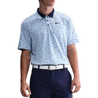 Nike Dri-Fit Tour Micro Print Mens Light Armory Blue/Black S Polo trøje