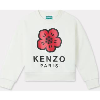 KENZO KIDS KENZO KIDS Long Sleeve Floral Logo White Sweatshirt