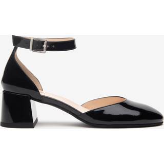 NeroGiardini NeroGiardini White Leather Ankle Strap Block Heels