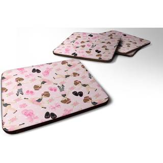 """" Caroline's Treasures Ballerinas & Roses Foam Coaster Set på 4 3,5 multicolor """"