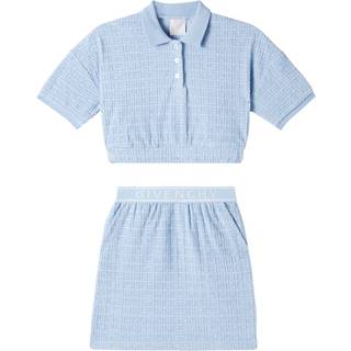 Givenchy Kids 4G cotton sweatshirt and skirt set - blue - Y 14