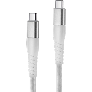 Linocell Premium Kevlar USB-C 3.2-kabel Hvid - 1 m