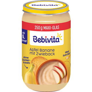 Bebivita Økologisk frugt og korn med pære, banan og tvebak fra 5 måneder 51.80 DKK/1 kg (6 x 250.0g)