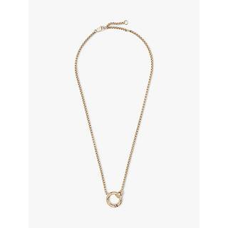 Gold-Plated Stainless Steel Circle Pendant Necklace