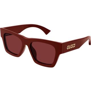 Gucci Kvinde GG1835S 003 Solbriller Acetat Bordeaux Rød Firkantet