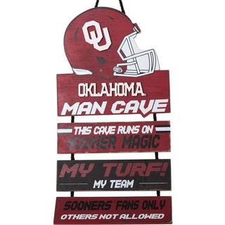 Foco Oklahoma Sooners NCAA 2018 Helmet Mancave Sign