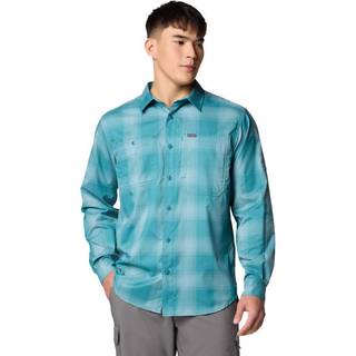 Columbia Silver Ridge Utility Lite Plaid L/S Skjorte Herrer størrelse XXL farve turkis