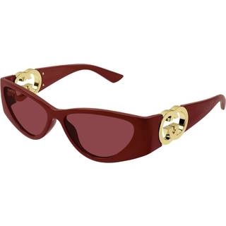 Gucci Kvinde GG1824S 003 Solbriller Injiceret Bordeaux Rød Cat Eye
