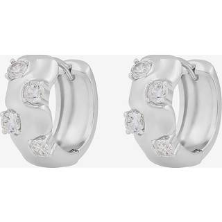SNÖ of Sweden Jen Stone Wide Ring Earrings Silver Clear Onesize