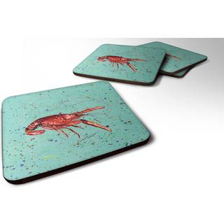 """" Caroline's Treasures 8461FC Crawfish Foam Coasters (Sæt på 4) 3,5 """" ""H x 3,5"" """" W multicolor """"