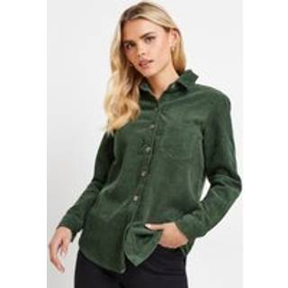 PixieGirl Petite PixieGirl Petite Green 100% Cotton Corduroy Shirt