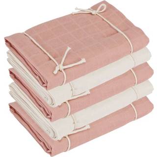 Naturebaby Økologiske Stofbleer/Minisvøb - 5-pak - Rose Cloud/White