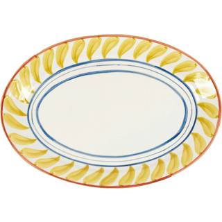 Pick a Poppy Swirl Serveringsfad 32 Cm t - Serveringsfad Lertøj Gul - C063216SS24-160