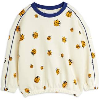 Mini Rodini Ladybugs Aop Sweatshirt Offwhite 92/98 cm  Creme  92/98 cm  Unisex