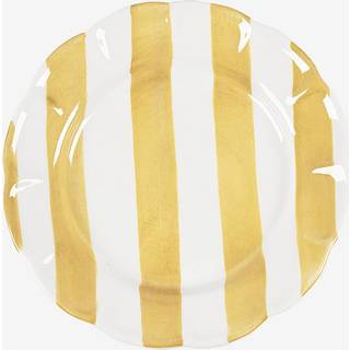 Pick a Poppy Stripe Tallerken 28 Cm - Middagstallerkner Lertøj Gul - C012816SS24-149