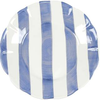 Pick a Poppy Stripe Sidetallerken 22 Cm - Asietter Lertøj Blå - C022103SS24-143