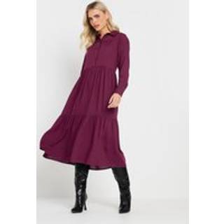 PixieGirl Petite Langærmet Smock Button Midi KjoleEU 42 Petite (UK 14 P)
