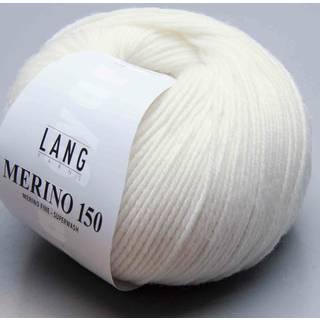 Lang Yarns Merino 150 001 Indhold: 100% Superwash merinould Vægt/længde: 50 g = ca. 150 meter Anbefalede pinde: 3-3.5 mm Strikkefasthed: 10 x 10 cm = 27 m x 37 p Vask: Maskinvask 30 ℃ / Tåler ikke tørretumbling / Brug aldrig skyllemiddel.